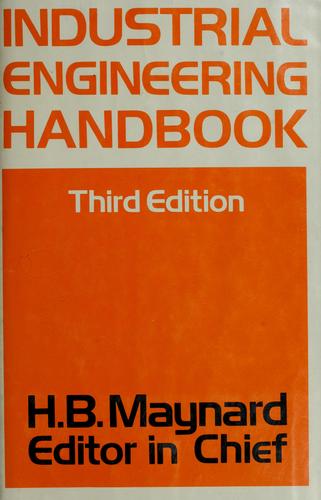 Cover for Industrial engineering handbook