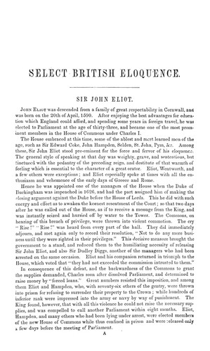 Cover for Select British eloquence