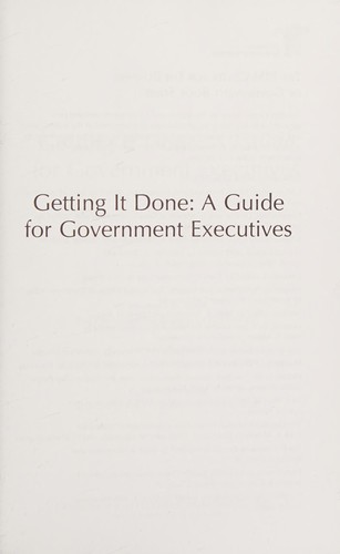 Cover for Getting it done