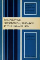 Cover for Comparative sociological research in the 1960s and 1970s