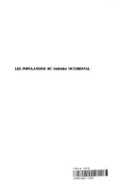Cover for Les populations du Sahara occidental