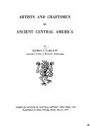 Cover for Artists and craftsmen in ancient Central America.