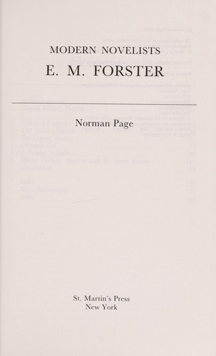 Cover for E.M. Forster