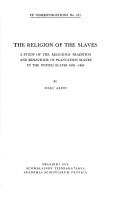 Cover for The religion of the slaves