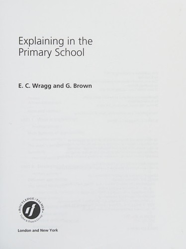 Cover for Explaining in the primary school
