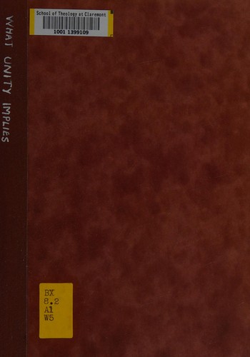 Cover for What unity implies