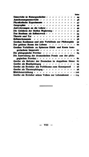 Cover for Goethe als Erzieher