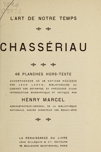 Cover for Chassériau