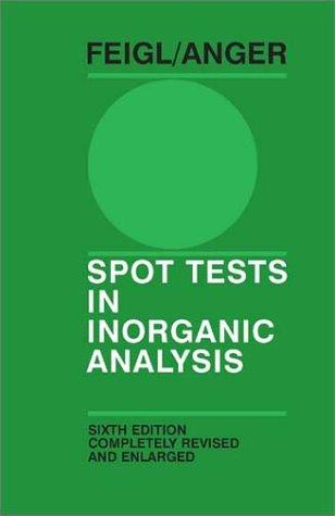 Cover for Spot tests in inorganic analysis