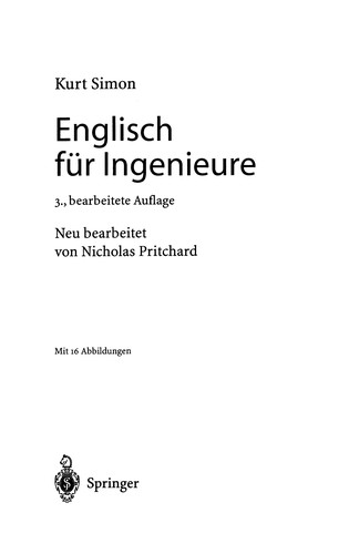 Cover for Englisch für Ingenieure
