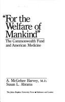 Cover for For the welfare of mankind