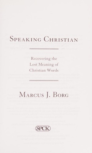 Cover for Speaking Christian