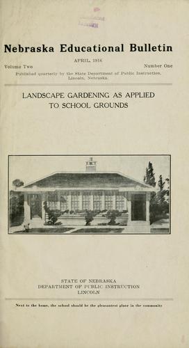 Cover for Landscape gardening as applied to school grounds