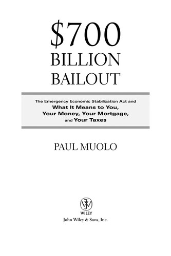 Cover for $700 billion bailout