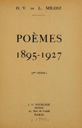 Cover for Poèmes, 1895-1927