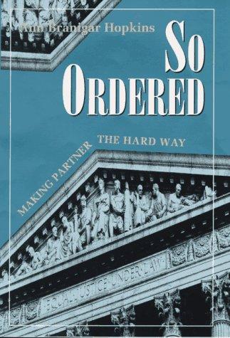 Cover for So ordered