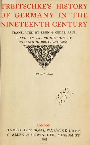 Cover for History of Germany in the nineteenth century