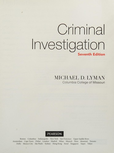 Cover for Criminal investigation