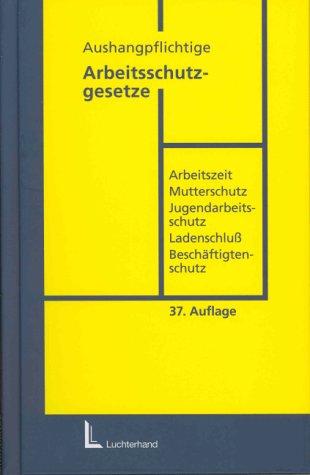 Cover for Arbeitsschutzgesetze.