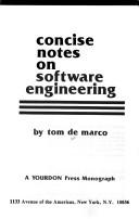 Cover for Concise notes on software engineering