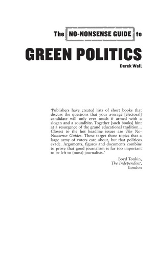 Cover for The no-nonsense guide to green politics