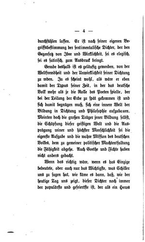 Cover for Schiller und die Gegenwart: Rede zur Gedächtnisfeier bei der hundertjährigen ...