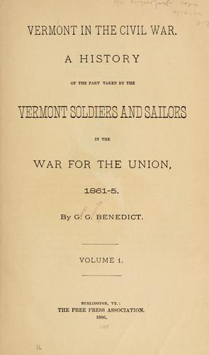 Cover for Vermont in the civil war.