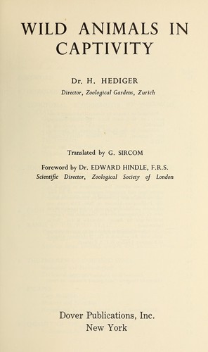 Cover for Wild animals in captivity