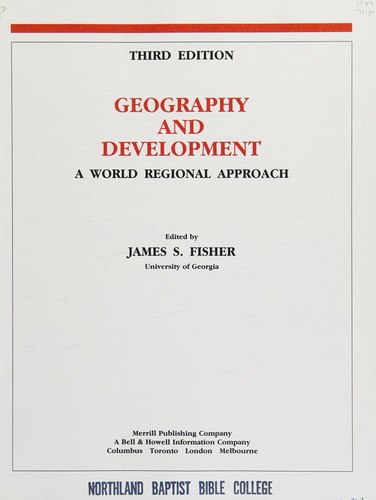 Cover for Geography and development