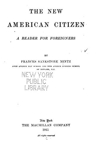 Cover for The New American Citizen: A Reader for Foreigners
