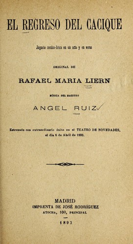 Cover for El regreso del cacique