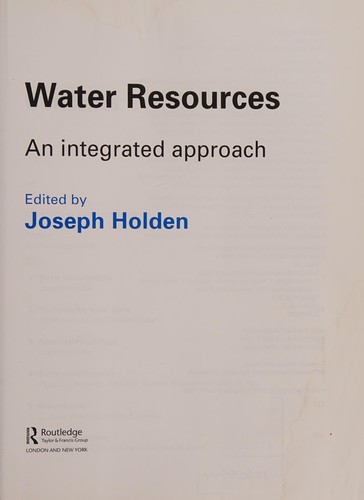 Cover for Water Resources