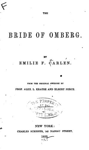 Cover for The bride of Omberg.