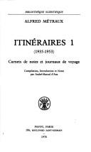 Cover for Itineraires