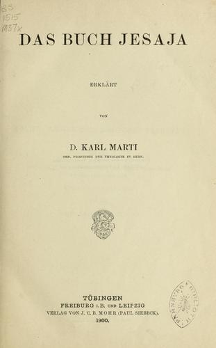 Cover for Das Buch Jesaja