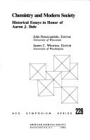 Cover for Chemistry and modern society