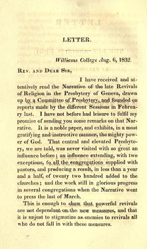 Cover for A Letter to the Rev. Ansel D. Eddy, of Canandiagua, N.Y.