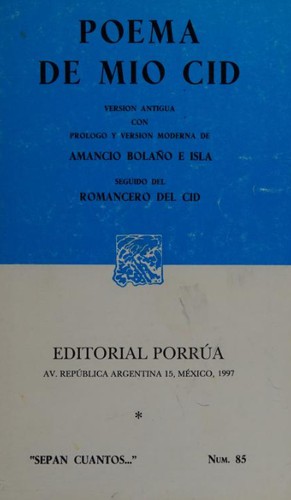 Cover for Poema de mio Cid