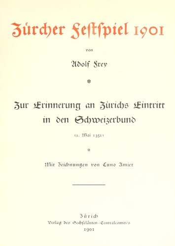 Cover for Zürcher Festspiel 1901