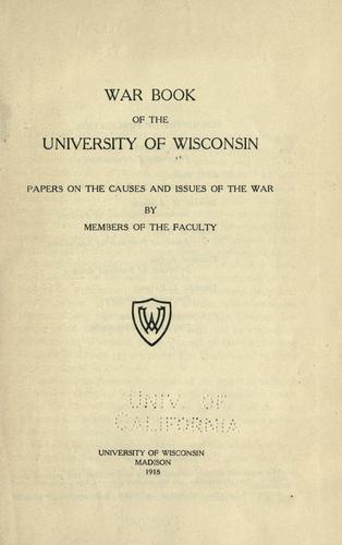 Cover for War book of the University of Wisconsin.