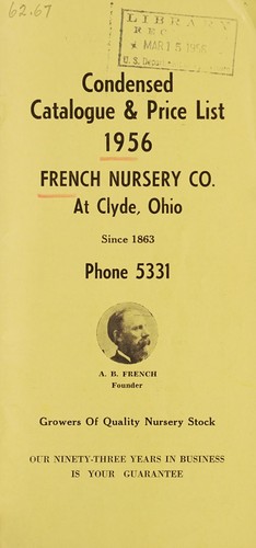 Cover for Condensed catalogue & price list, 1956