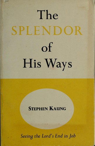 Cover for The splendor of his ways