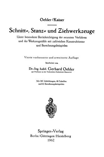 Cover for Schnitt-, Stanz. und Ziehwerkzeuge