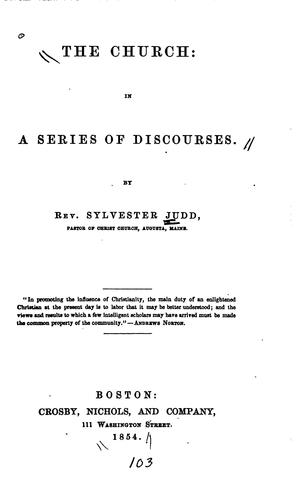 Cover for The Church, in a Series of Discourses
