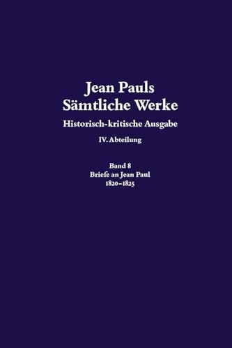 Cover for Jean Pauls Sämtliche Werke