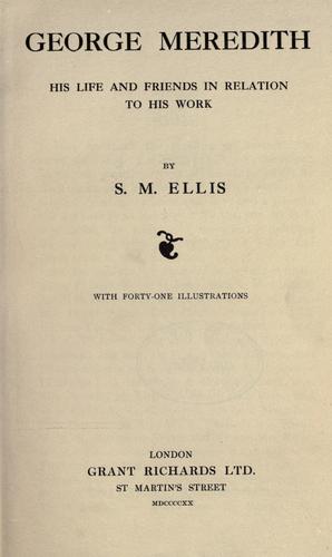 Cover for George Meredith