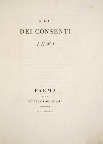 Cover for A gli dei consenti inni