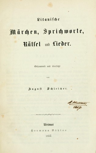 Cover for Litauische Märchen, Sprichworte, Rätsel und Lieder