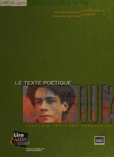 Cover for Le texte poétique