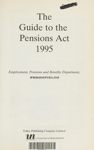Cover for The Guide to the Pensions ACT 1995